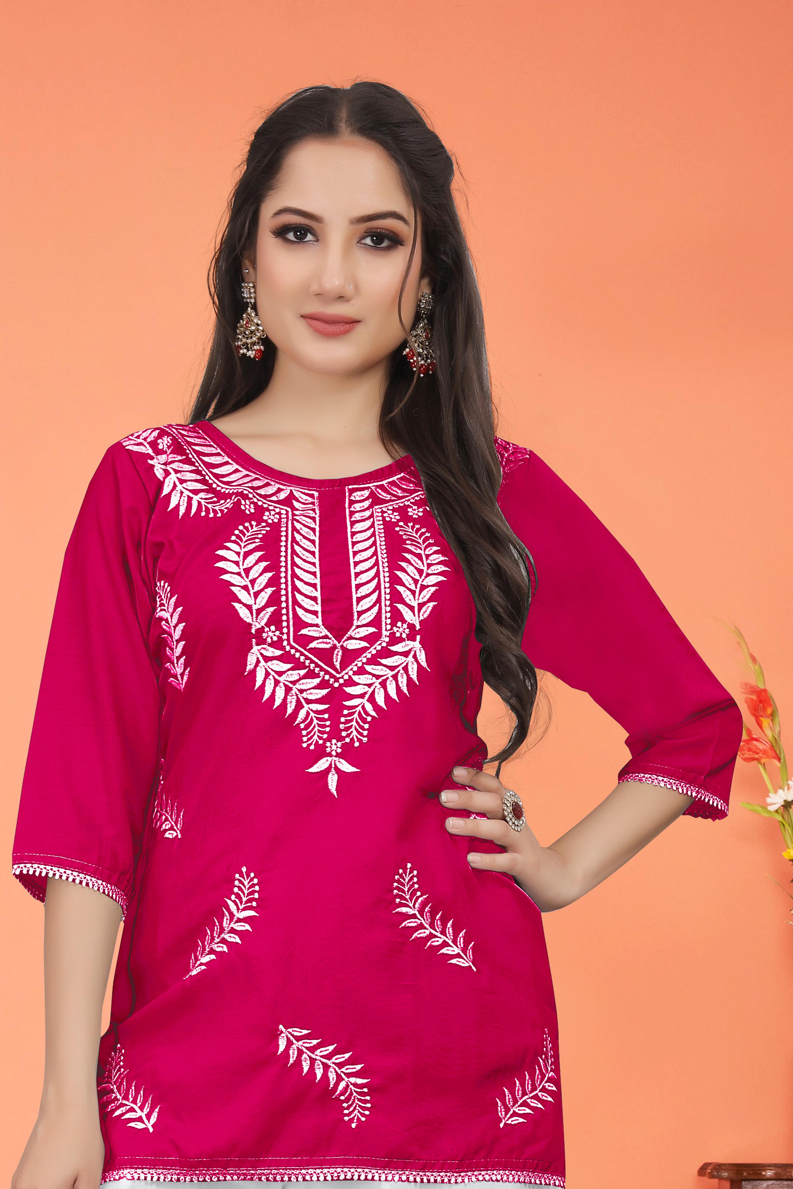 PR 9STAR FASHION MONEY VOL- 3 RAYON  WITH EMBRODERY WORK FANCY DESIGNER KURTI