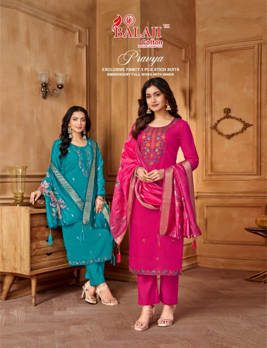 PRAVYA BY BALAJI COTTON PRESENTS UNIQUE SUITS 