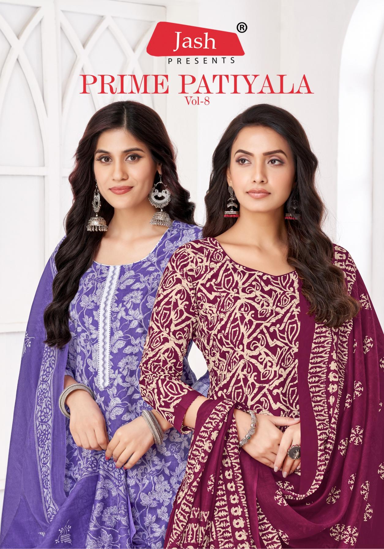 PRIME PATIYALA VOL 8 BY JASH COTTON COMFORTABLE FULL STITCH SUIT FOR LADIES 
