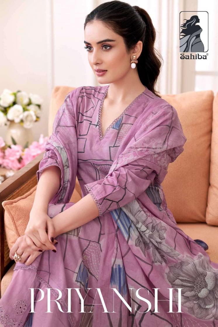 SAHIBA PRIYANSHI COTTON LAWN DRESS MATERIAL SUPLLIER 
