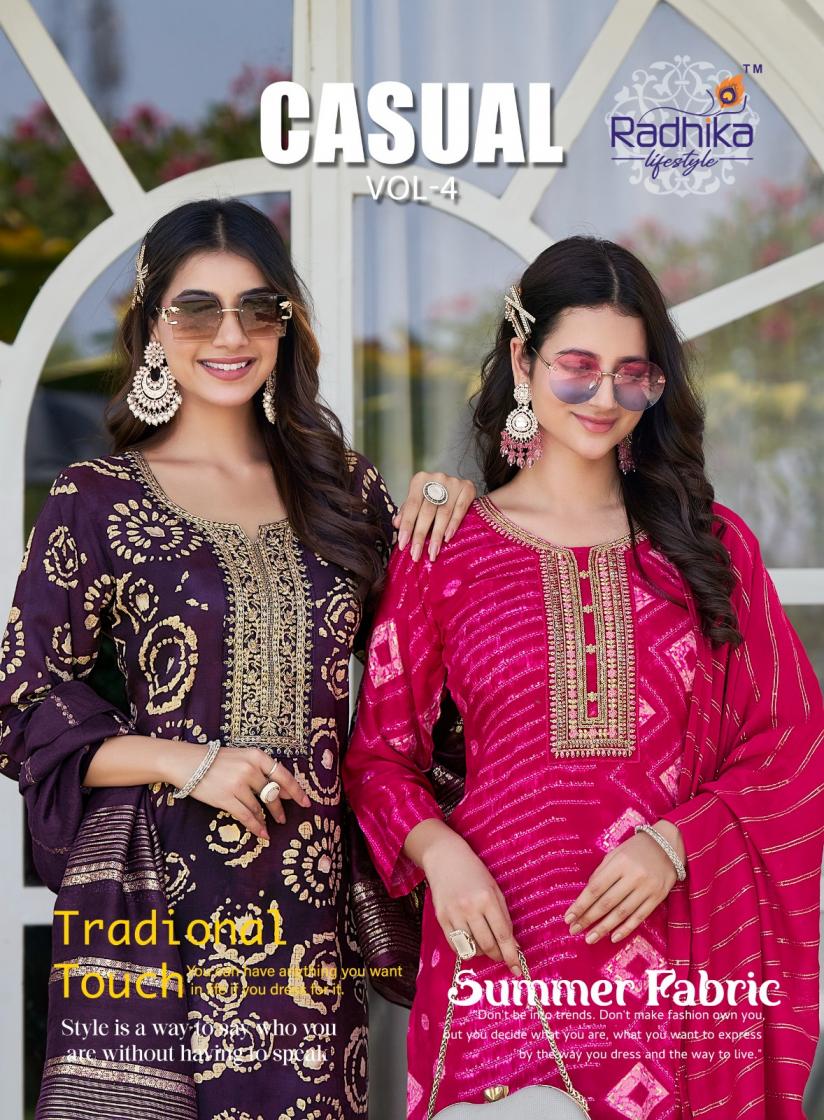 CASUAL VOL 4 BY RADHIKA LIFESTYLE RAYON DESIGNER BIG SIZE READYMADE SALWAR KAMEEZ  