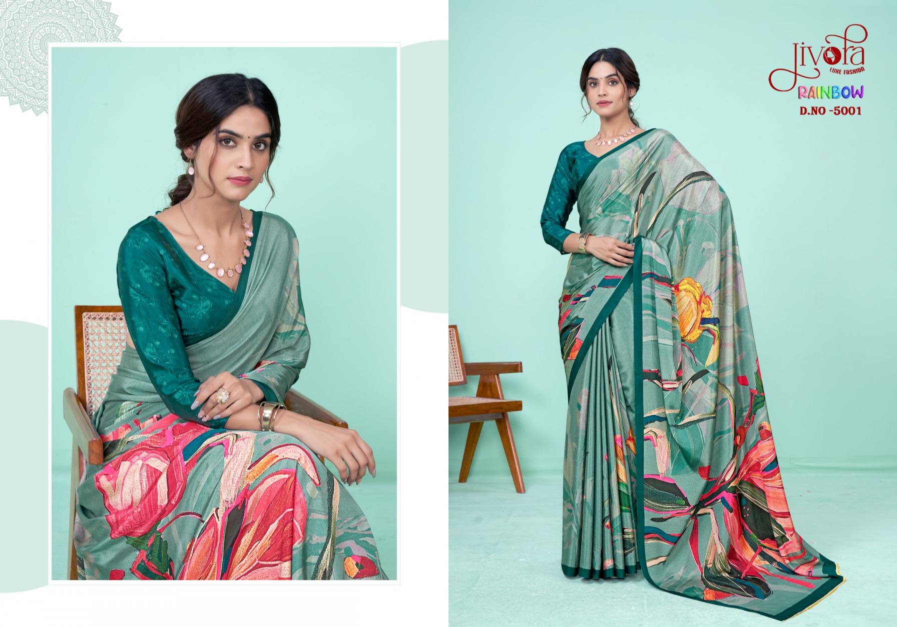 JIVORA PRESENTS RAINBOW 5001-5010 CLASSY LOOK SAREE 