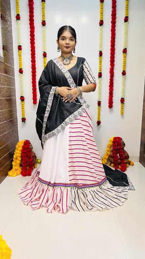 rajwadi vol 7 7041 half saree cotton silk festive readymade lehenga choli 