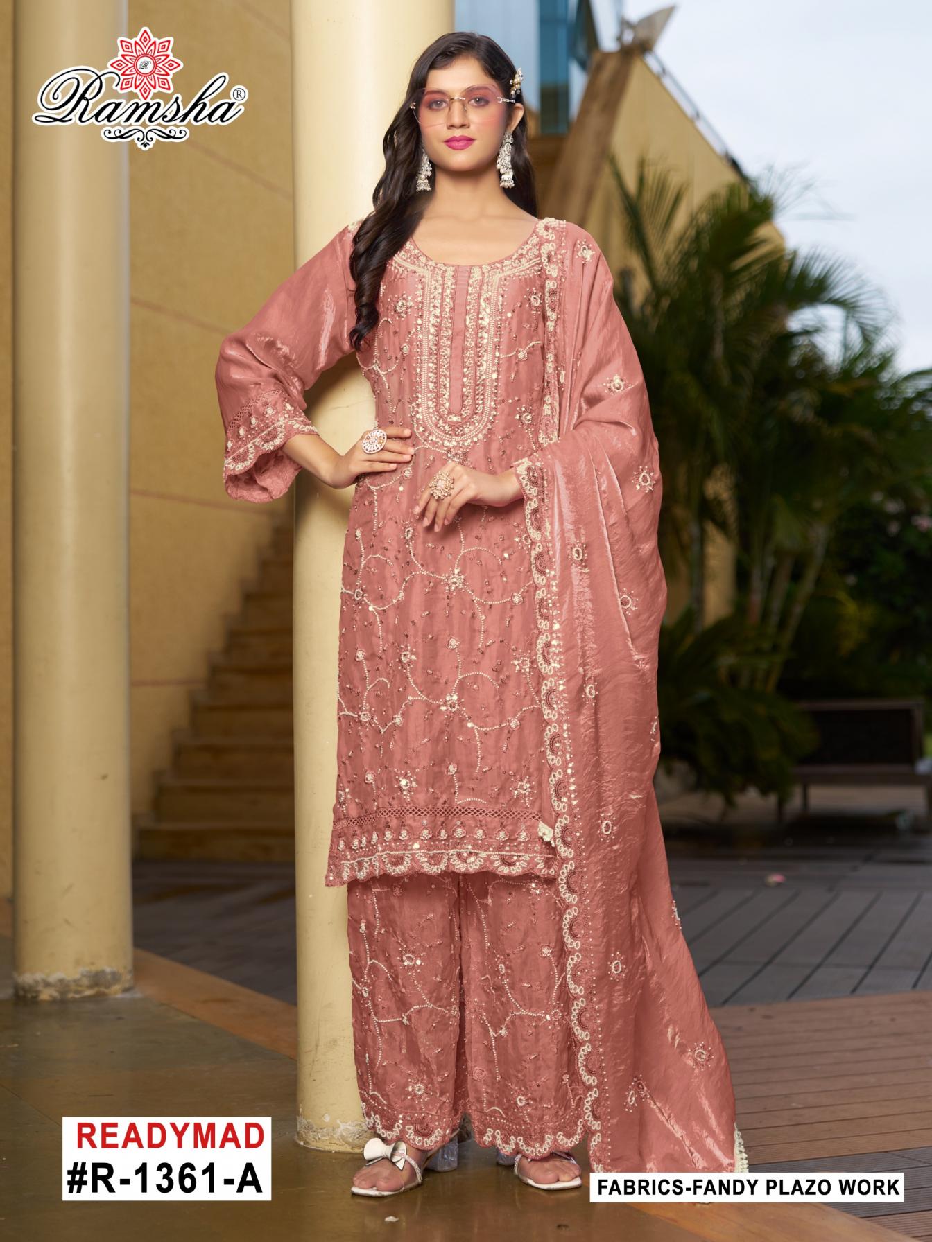 R 1361 NX BY RAMSHA STYLISH DESIGNER SALWAR SUIT COLLECTION 