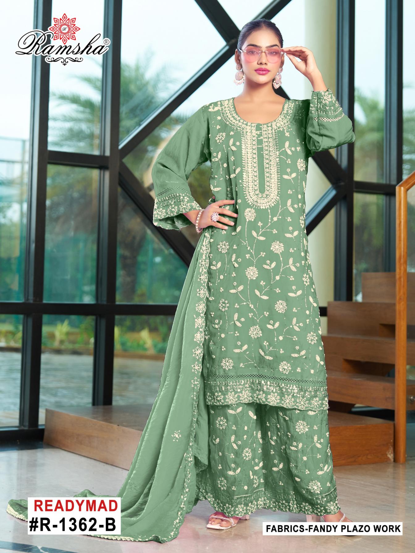 NX 1362 BY RAMSHA STYLISH KURTI WITH PLAZZO AND DUPATTA