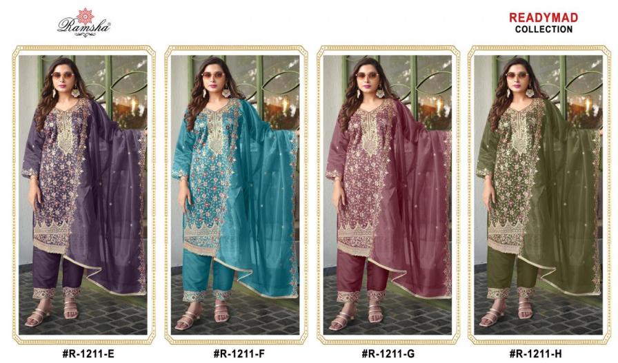 R-1211 NX BY RAMSHA READY TO WEAR PAKISTANI SALWAR KAMEEZ