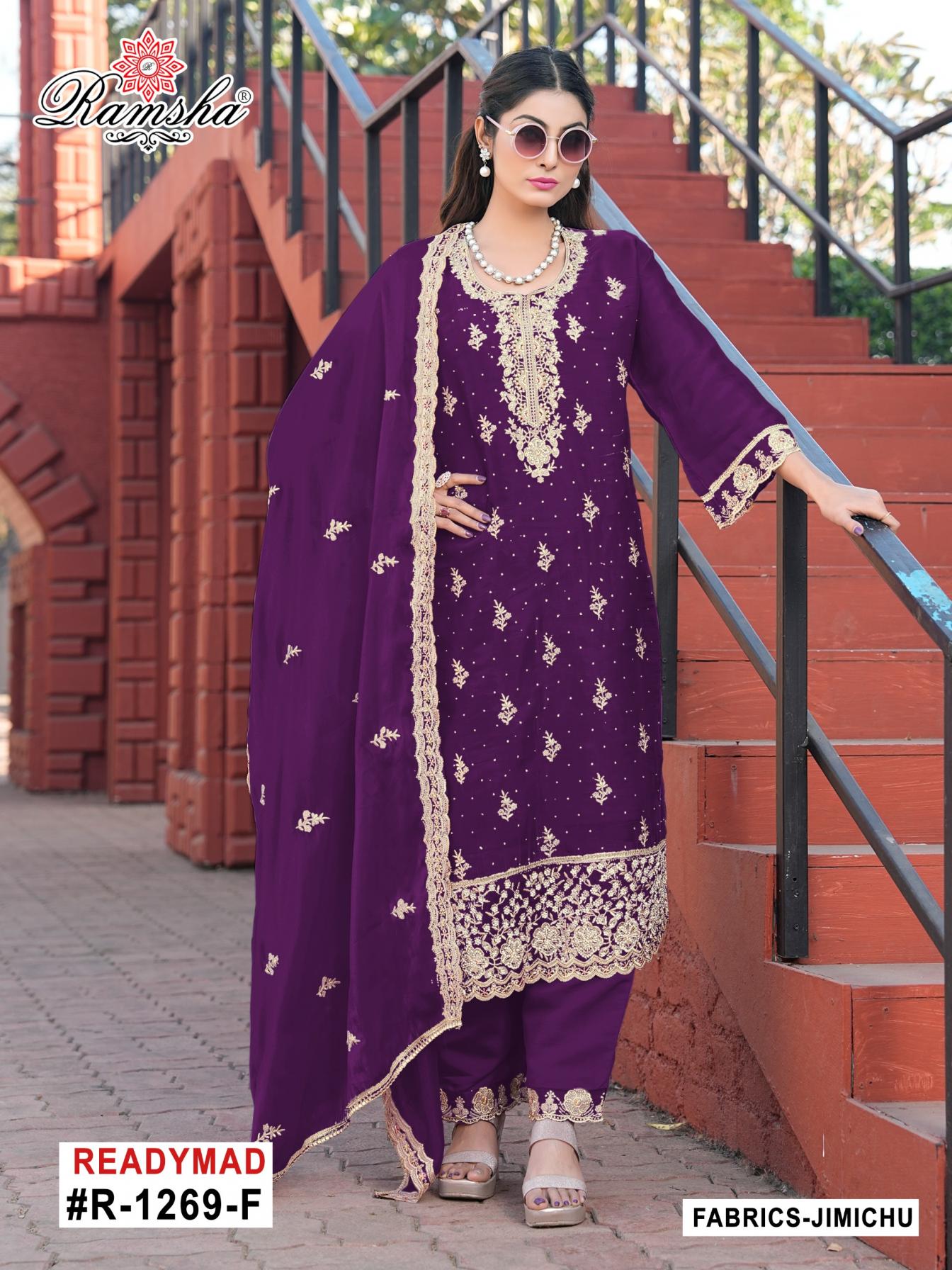 R 1269NX RAMSHA EFGH CLASSIC LOOK FULL STITCH JIMI CHU PAKISTANI DRESS