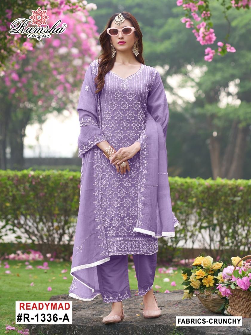 r 1336 nx by ramsha designer crunchy full stitch pakistani suit 