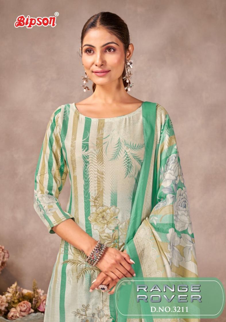 bipson prints range rover 3211 viscose muslin casual suit for ladies 