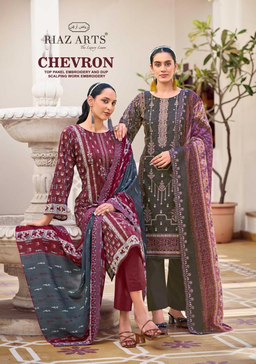 CHEVRON BY RIAZ ARTS CASUAL WEAR PAKISTANI 3PCS SUITS
