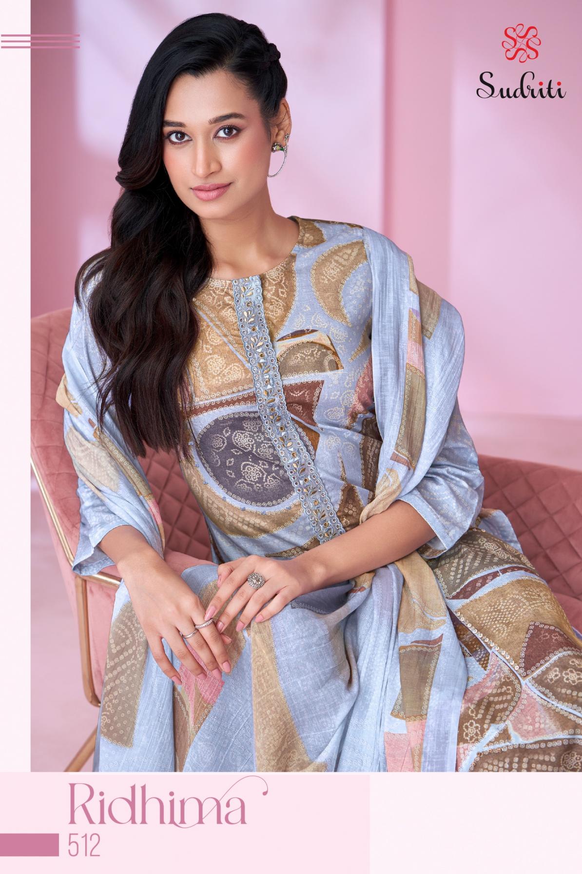 RIDHIMA BY SUDRITI COTTON CASUAL 3PCS DRESS FOR WOMEN 