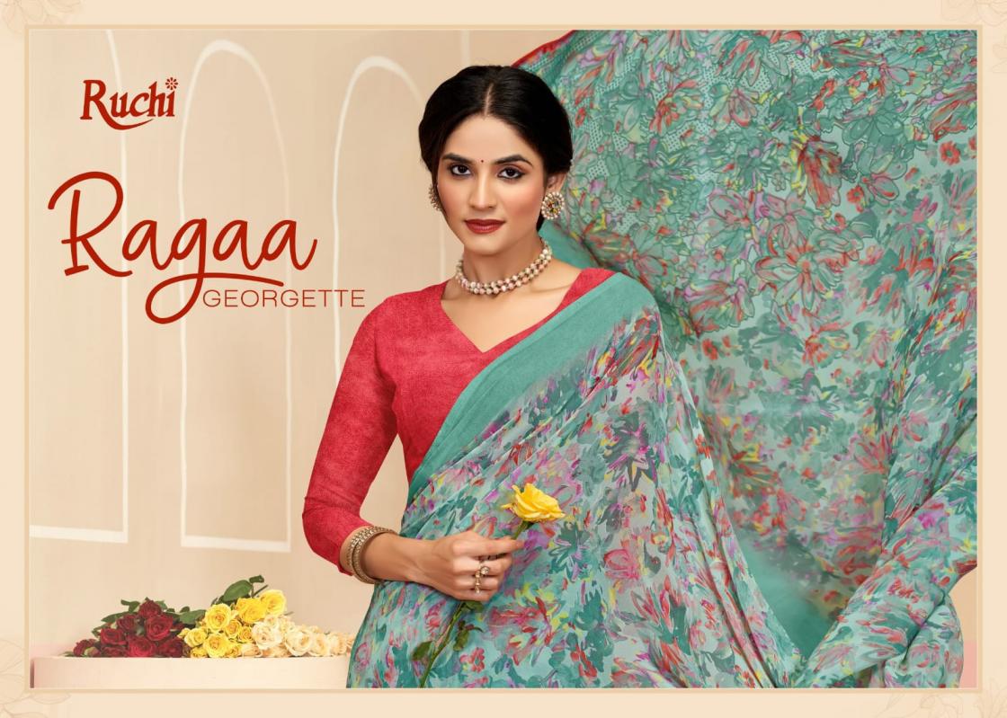 RAGAA GEORGETTE 17 BY RUCHI SAREES  DALIY WEAR SAREES 