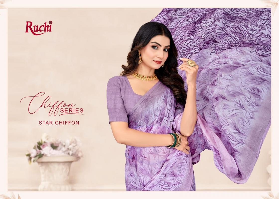 CHIFFON 196 BY RUCHI STAR CHIFFON NEW LATEST SAREE COLLECTION 