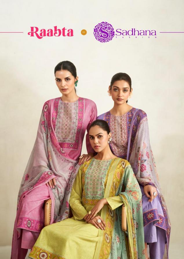 RAABTA BY SADHANA FASHION COTTON DRESS MATERIAL FOR LADIES 