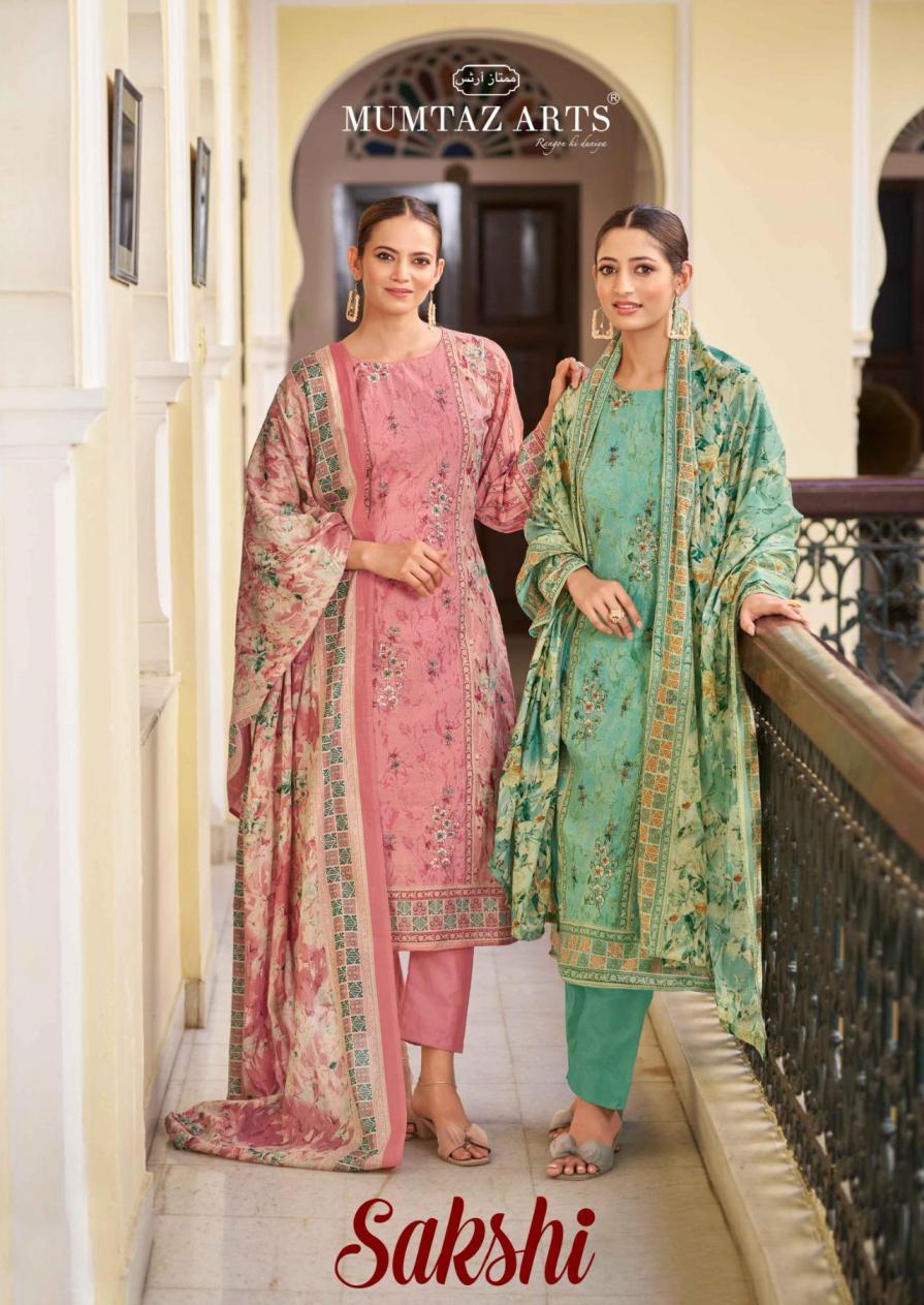 MUMTAZ ARTS LAUNCH SAKSHI VOL 1 LAWN UNSTITCH MODERN PAKISTANI SUIT
