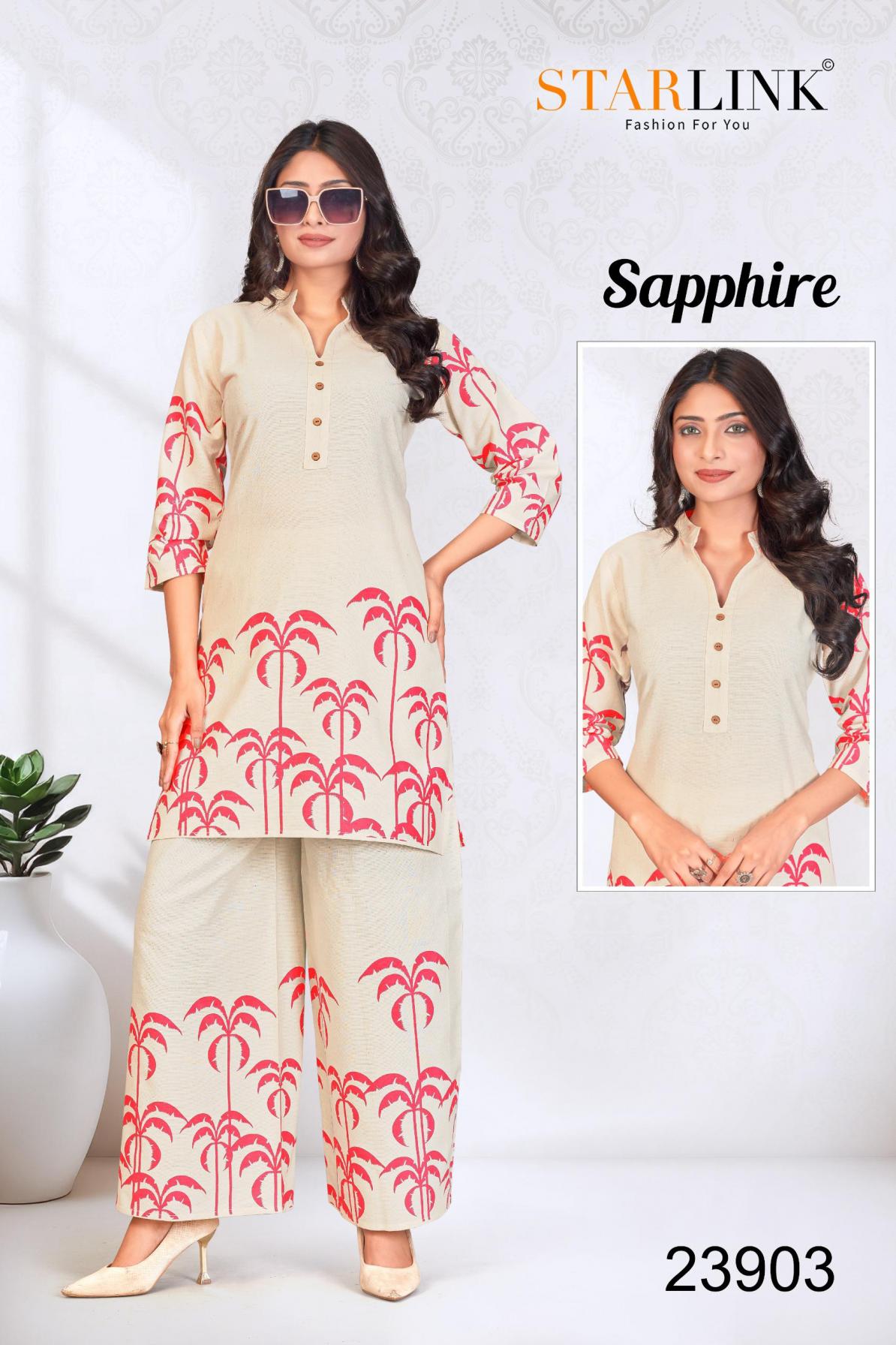 STARLINK SAPPHIRE JAIPUR COTTON FLEX CLASSIC FULL STITCH CO-ORD SETS 