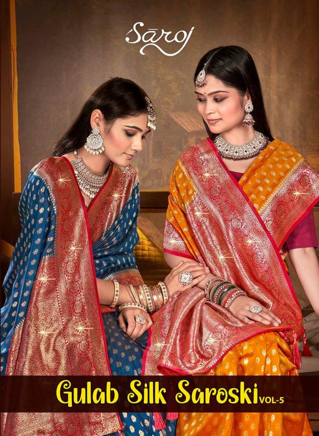 Gulaab Silk swarovski Saroj vol.5 soft silk saree