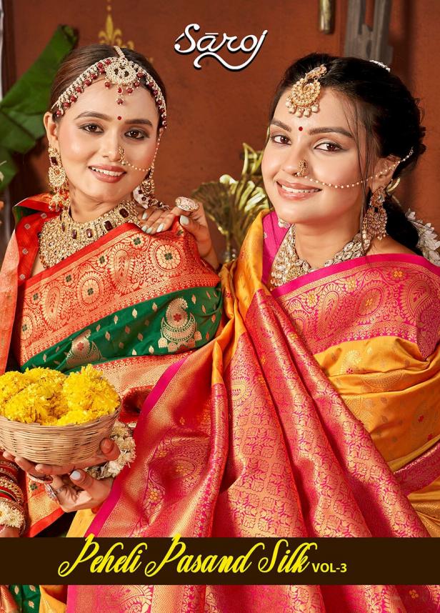  Peheli pasanad silk Saroj vol.3 50*600 silk saree