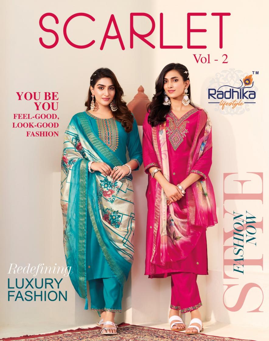radhika lifestyle scarlet vol 2 vertican silk readymade classic salwar kameez 