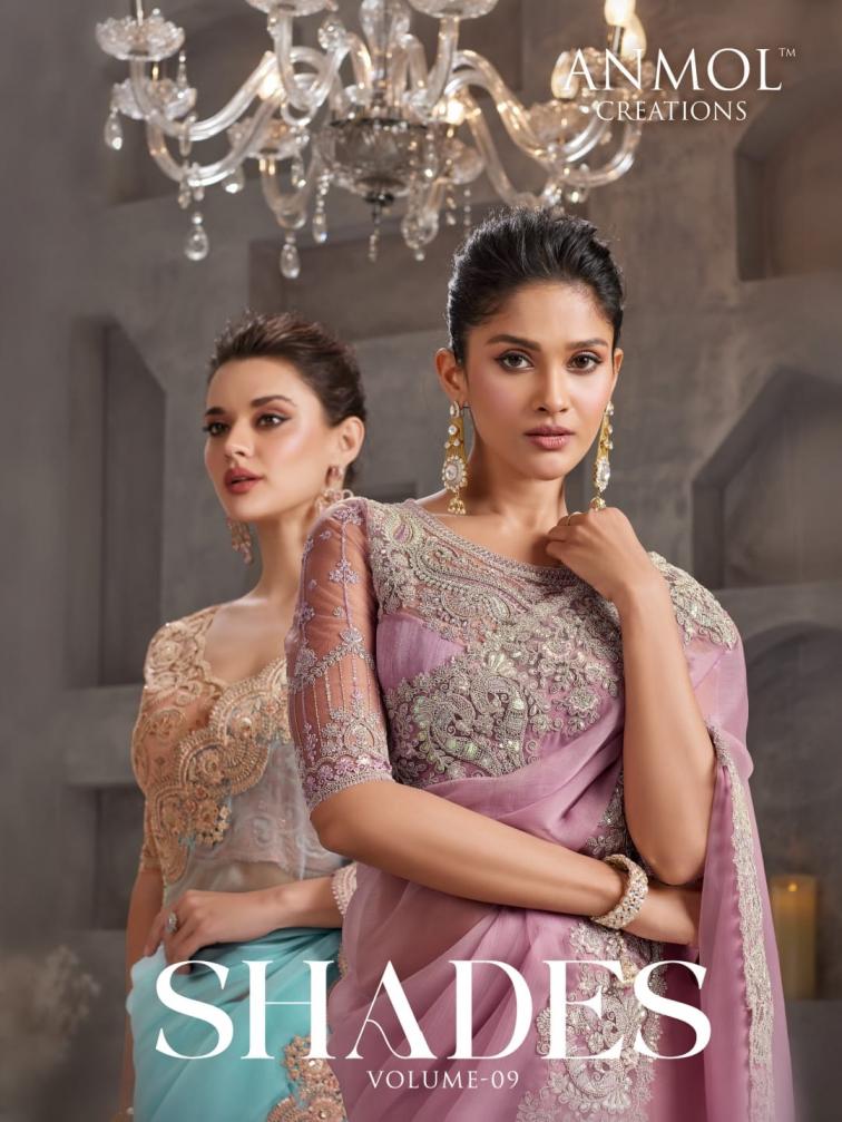 ANMOL SERIES 3501-3515 LAUNCH SHADES VOL 9 PARTY WEAR  AESTHETIC SAREE 