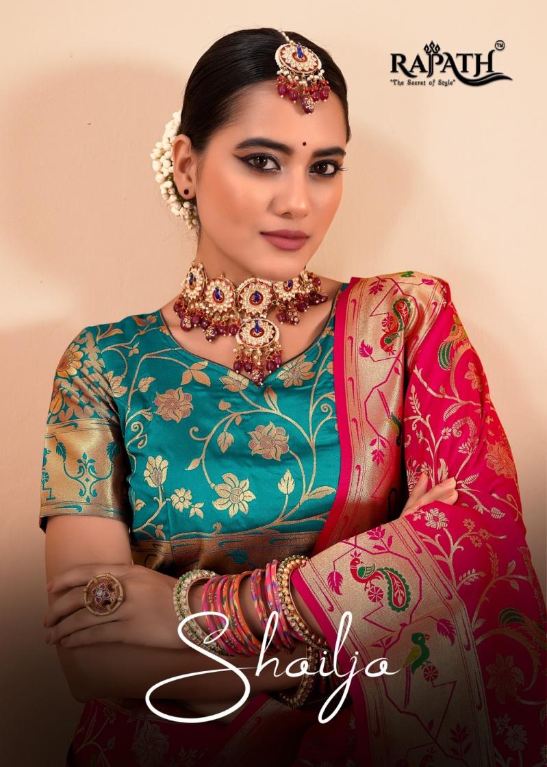 rajpath shailja silk paithani silk fashionable design saree online 