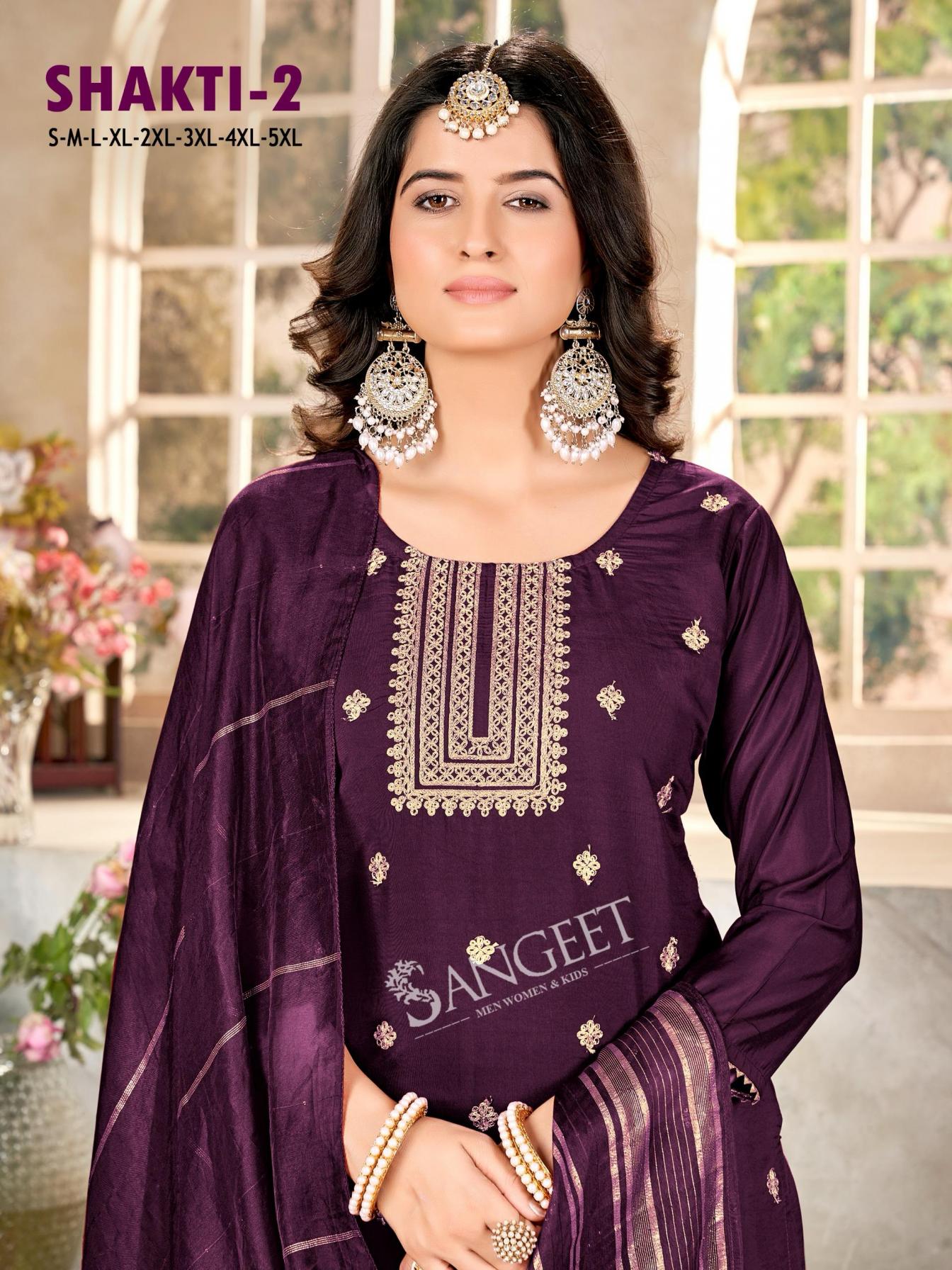 SHAKTI VOL 2 POPULAR DESIGN ROMAN SILK CLASSIC PLUS SIZE 3PCS DRESS