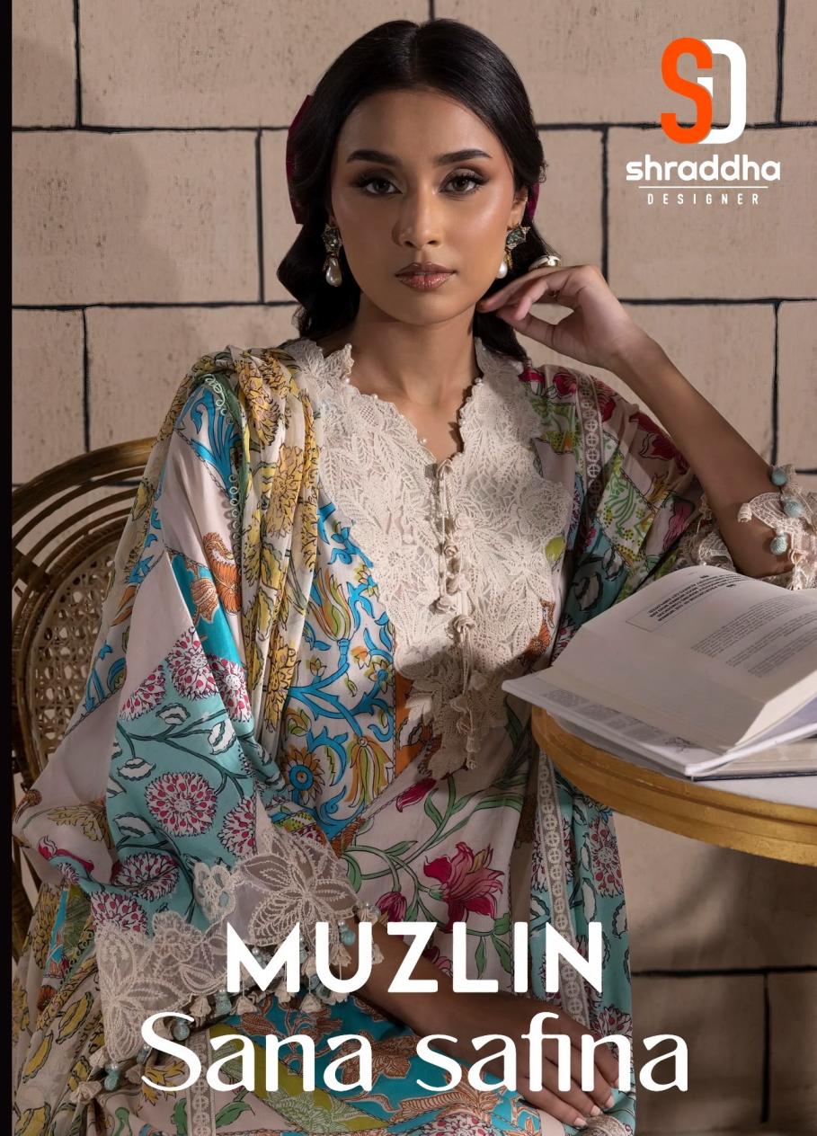 MUZLIN SANA SAFINAZ BY SHRADDHA COTTON  SALWAR KAMEEZ 