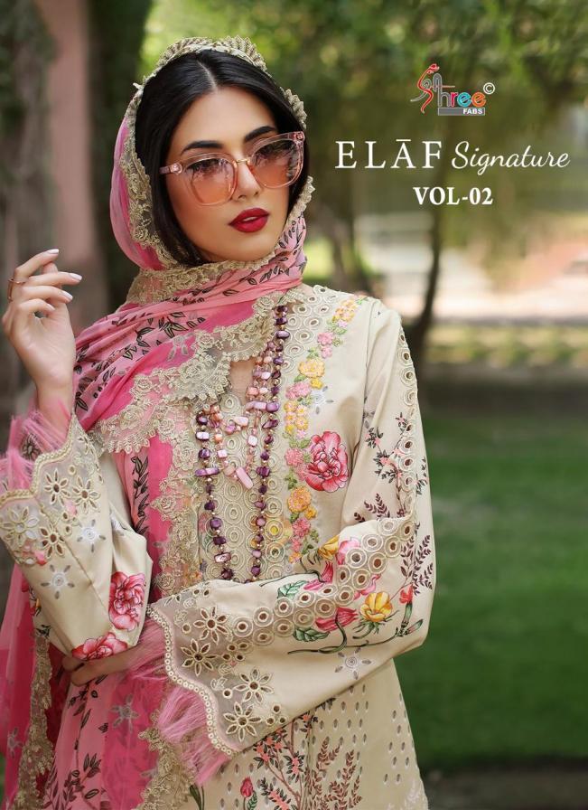 ELAF SIGNATURE VOL 2 BY SHREE FEBS PURE LAWN REGULAR WEAR DRESS MATERIALS 