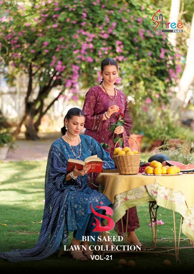 BIN SAEED VOL 21 BY SHREE FABS COTTON PAKISTANI DESIGNER SALWAR SUIT