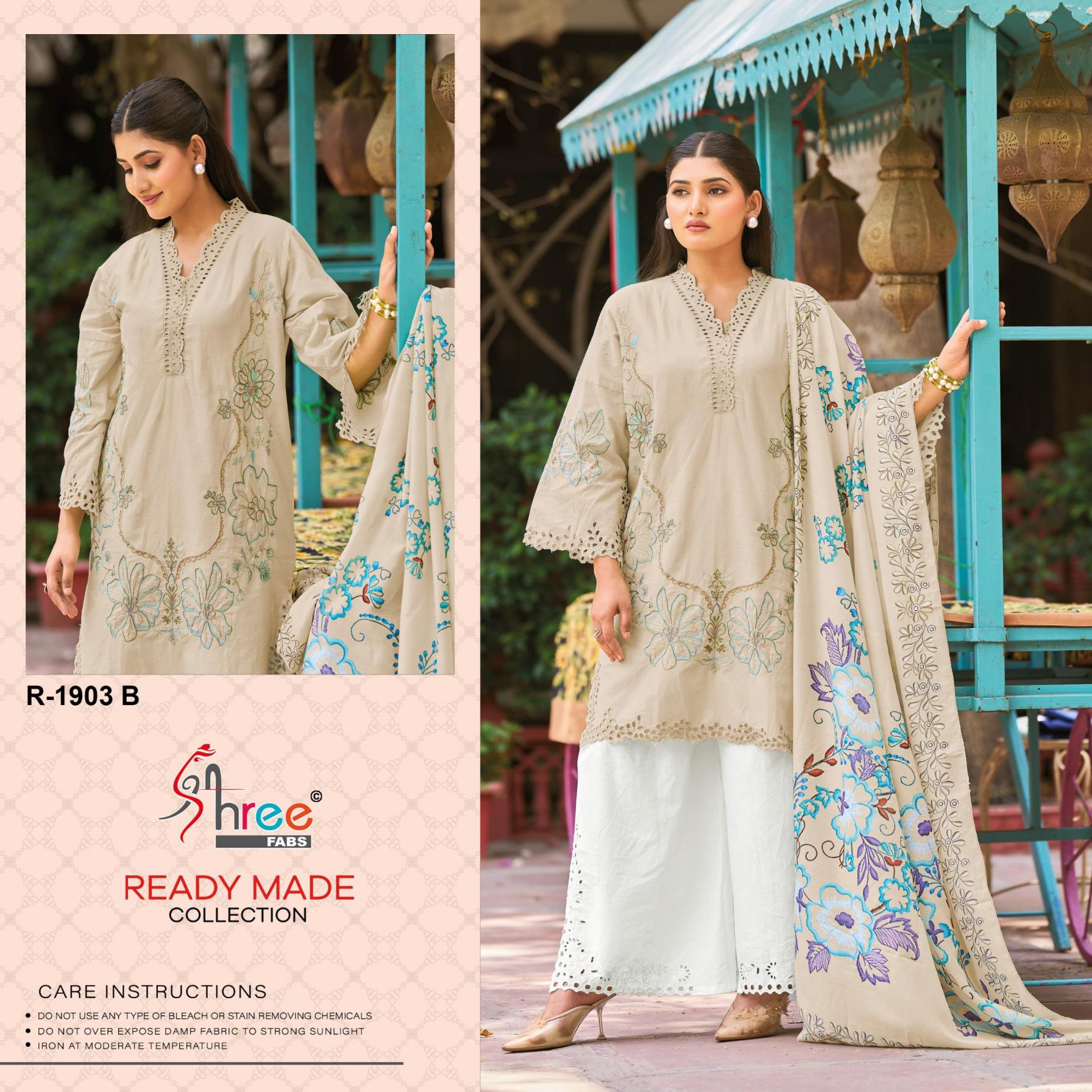 1903 BY SHREE FABS COTTON PRINTED PAKISTANI PLAZZO SUIT 