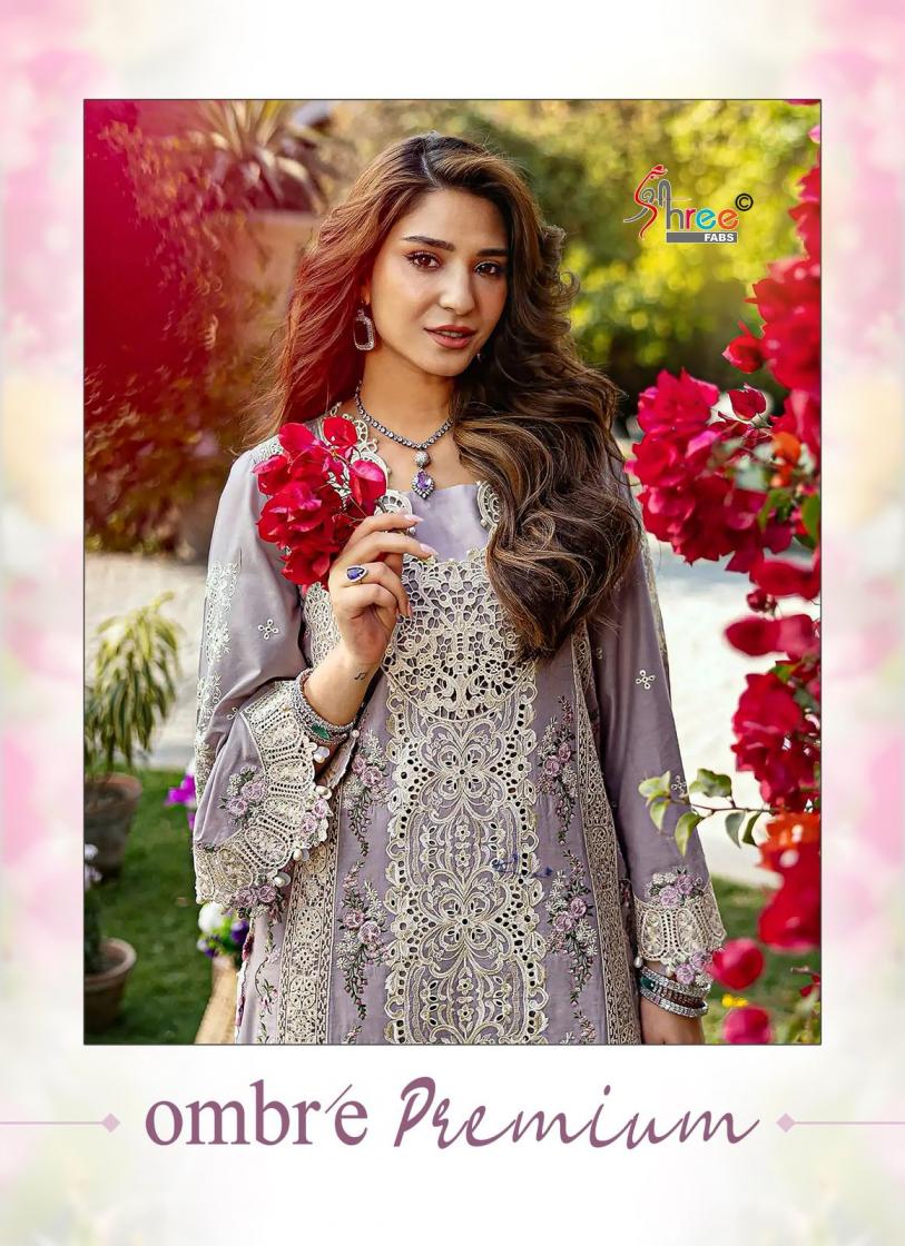 ombre premium by shree fabs cotton pakistani print dress material 