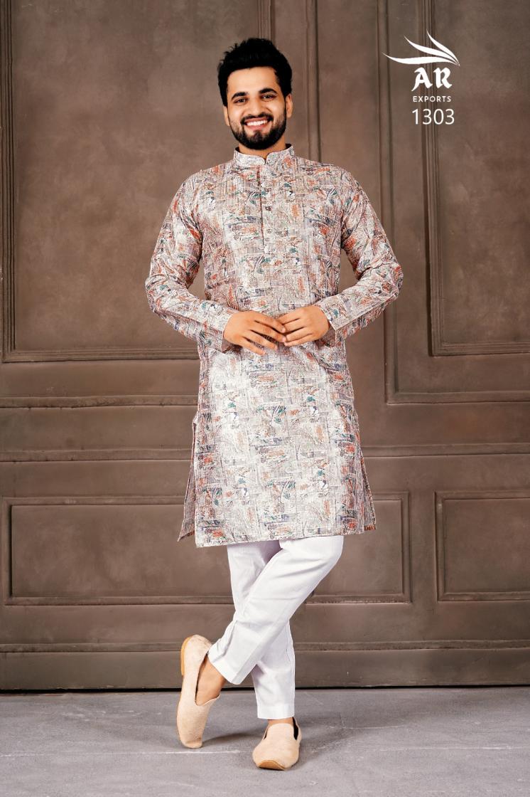 A R EXPORTS SHREEMAAN VOL 1 CLASSIC DIGITAL PRINT READYMADE KURTA ONLINE