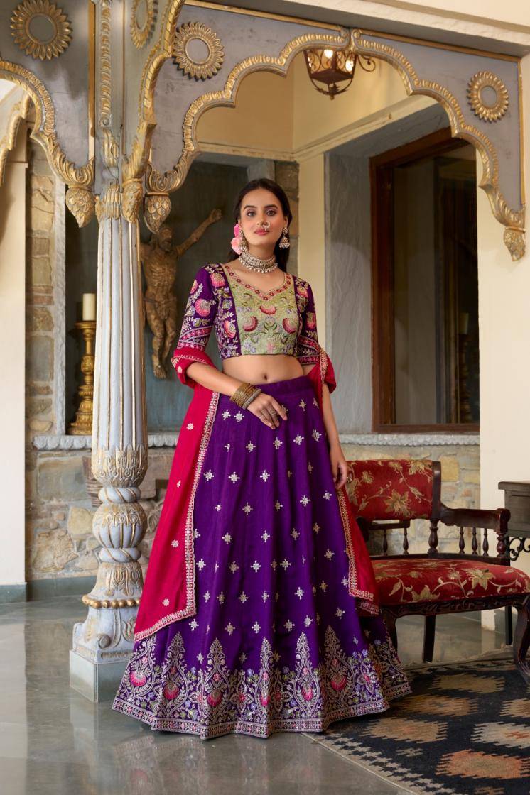 shrungar lnb142 wedding special vichitra silk stitch lehenga unstitch blouse