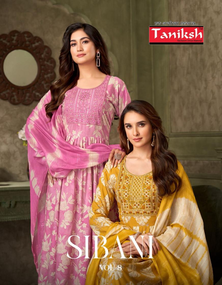 taniksh sibani vol 8 readymade shop trendy rayon 3pcs dress
