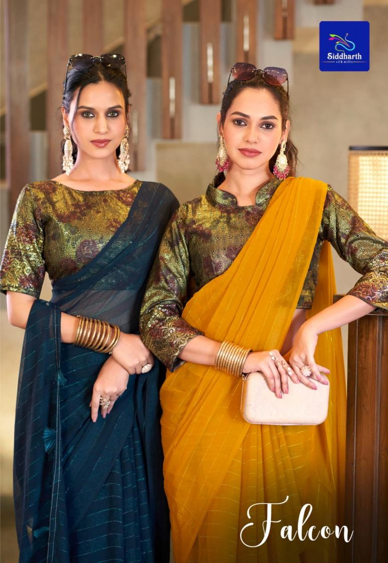FALCON BY SIDDHARTH SILK MILLS ETHNIC STYLE SAREE EXPORTS 