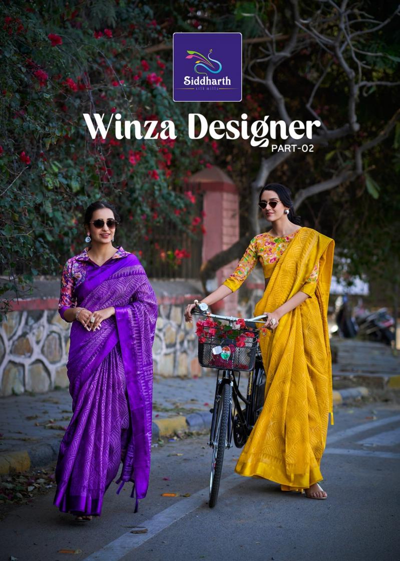 WINZA DESIGNER VOL 2 BY SIDDHARTH SILK MILLS  COTTON PARTY WEAR SAREE 