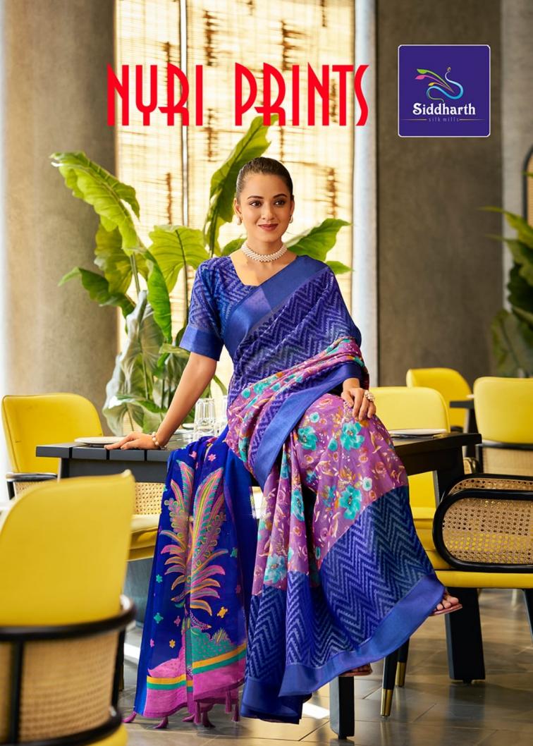 nyri prints by siddharth silk mills cotton brasso unique saree online 
