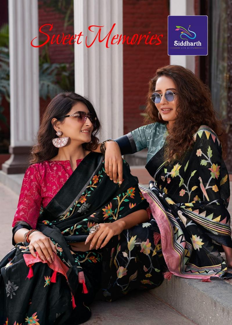 sweet memories by siddharth silk mills trendy cotton brasso sarees 