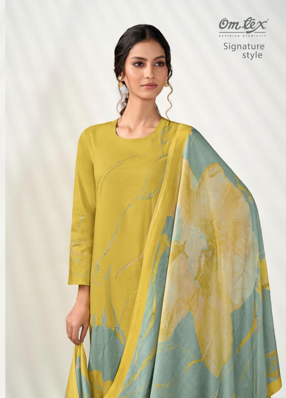 omtex signature style lawn cotton unique colours unstitch suits 
