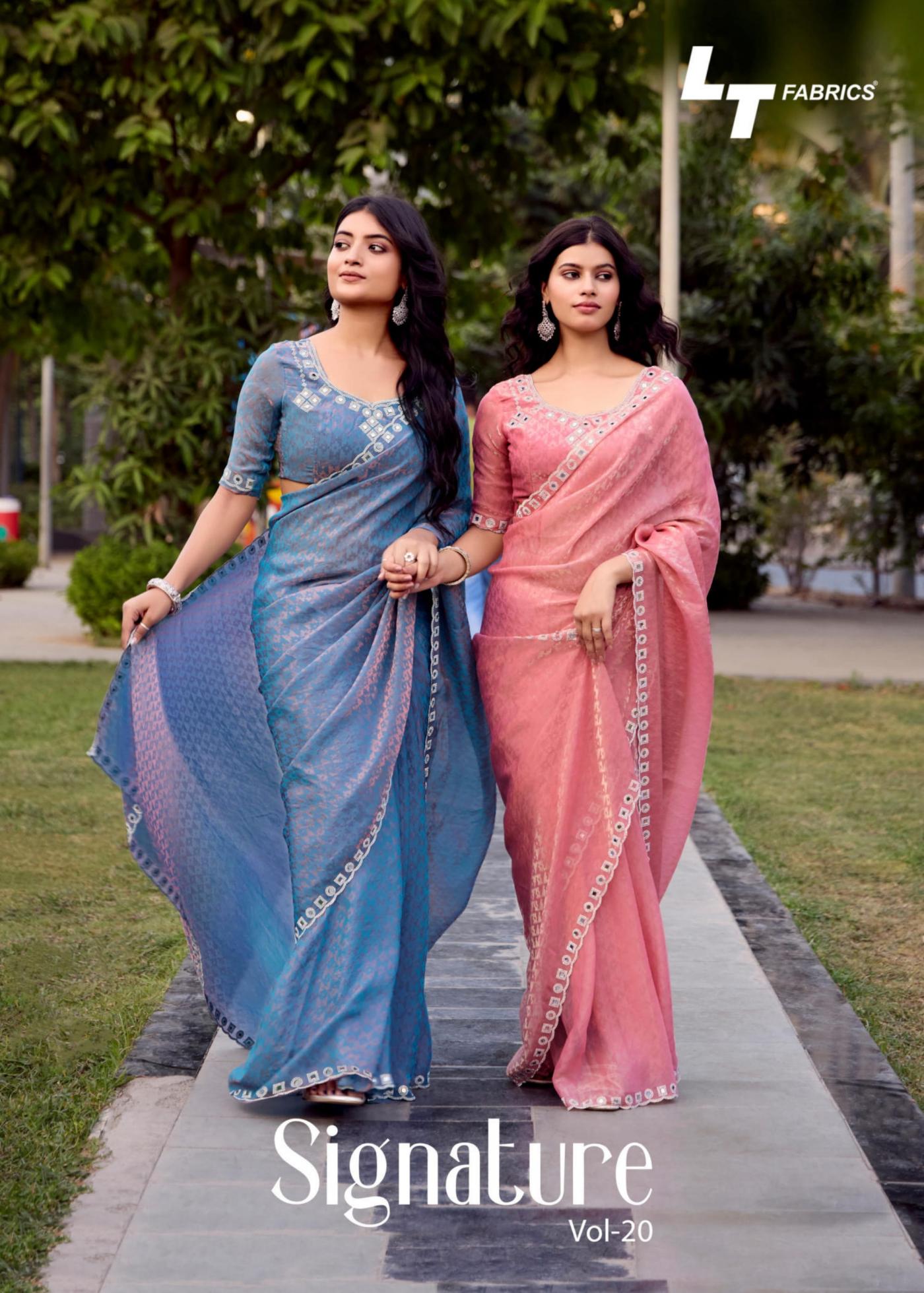 LT FASHION SIGNATURE VOL 20 MALAI SILK WITH JACQUARD STYLISH SAREES 