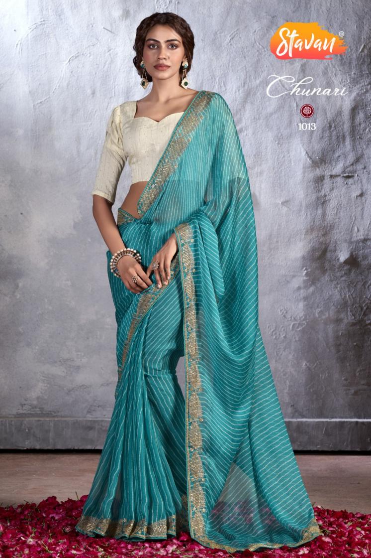 chunari all time hites by stavan popular design chiffon sarees 