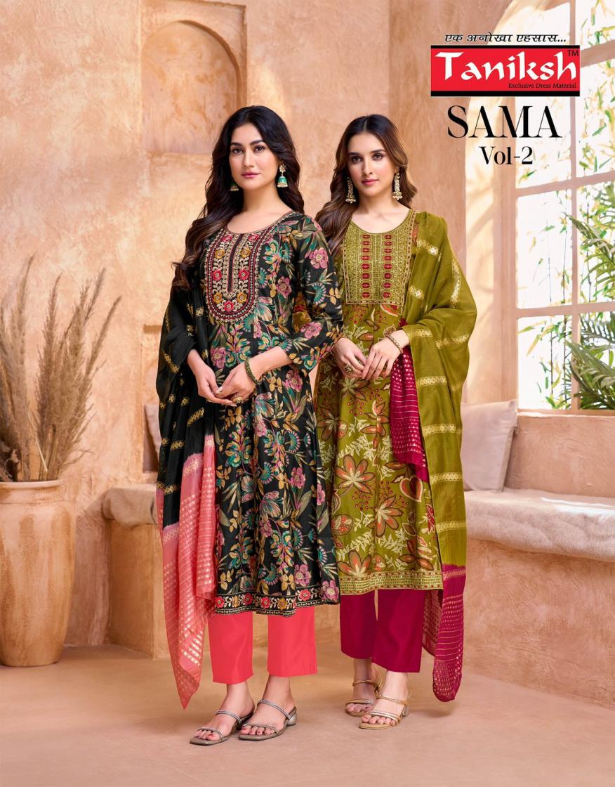 sama vol 2 by taniksh popular design vertical full stitch suits  