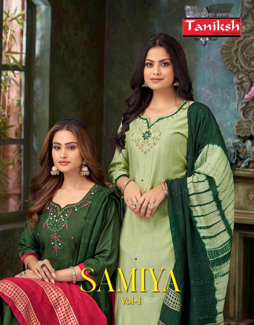 SAMIYA VOL 1 BY TANIKSH READYMADE BEAUTIFIL VERTICAN 3PCS DRESS