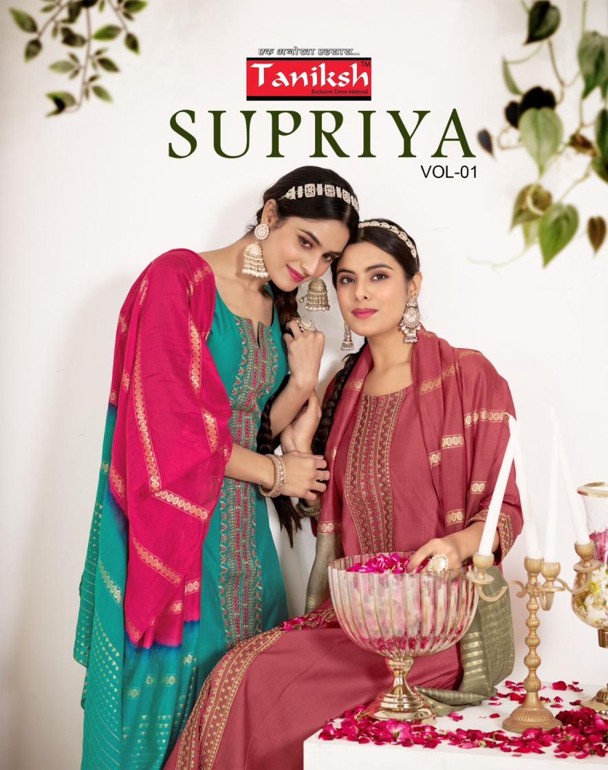SUPRIYA VOL 1 BY TANIKSH VERTICAN FULL STITCH CASUAL 3PCS DRESS
