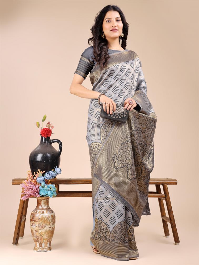 ASTITA TARA SILKS FANCY DESIGNER Banarasi silk FABRIC SAREE WHOLSALE WITH LATKAN
