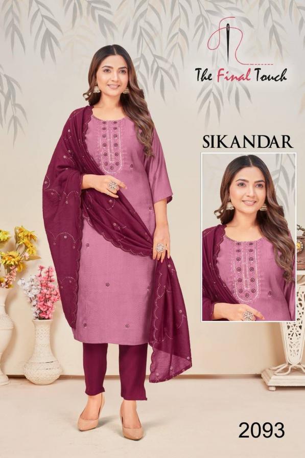 sikandar by the final touch r r fashion full stitch vetican combo 3pcs dress