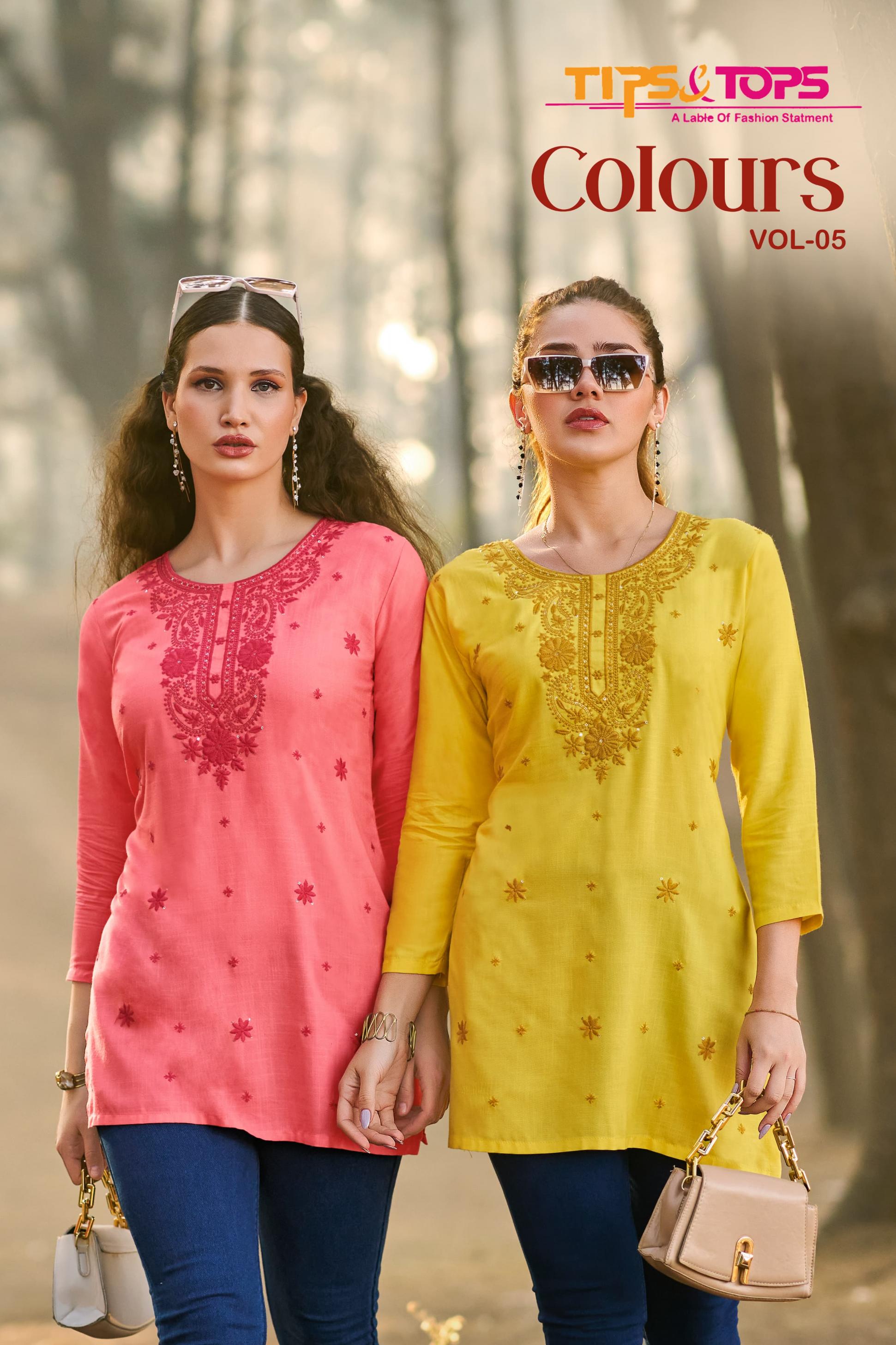 colours vol 5 by tips & tops rayon classic look western tops online 