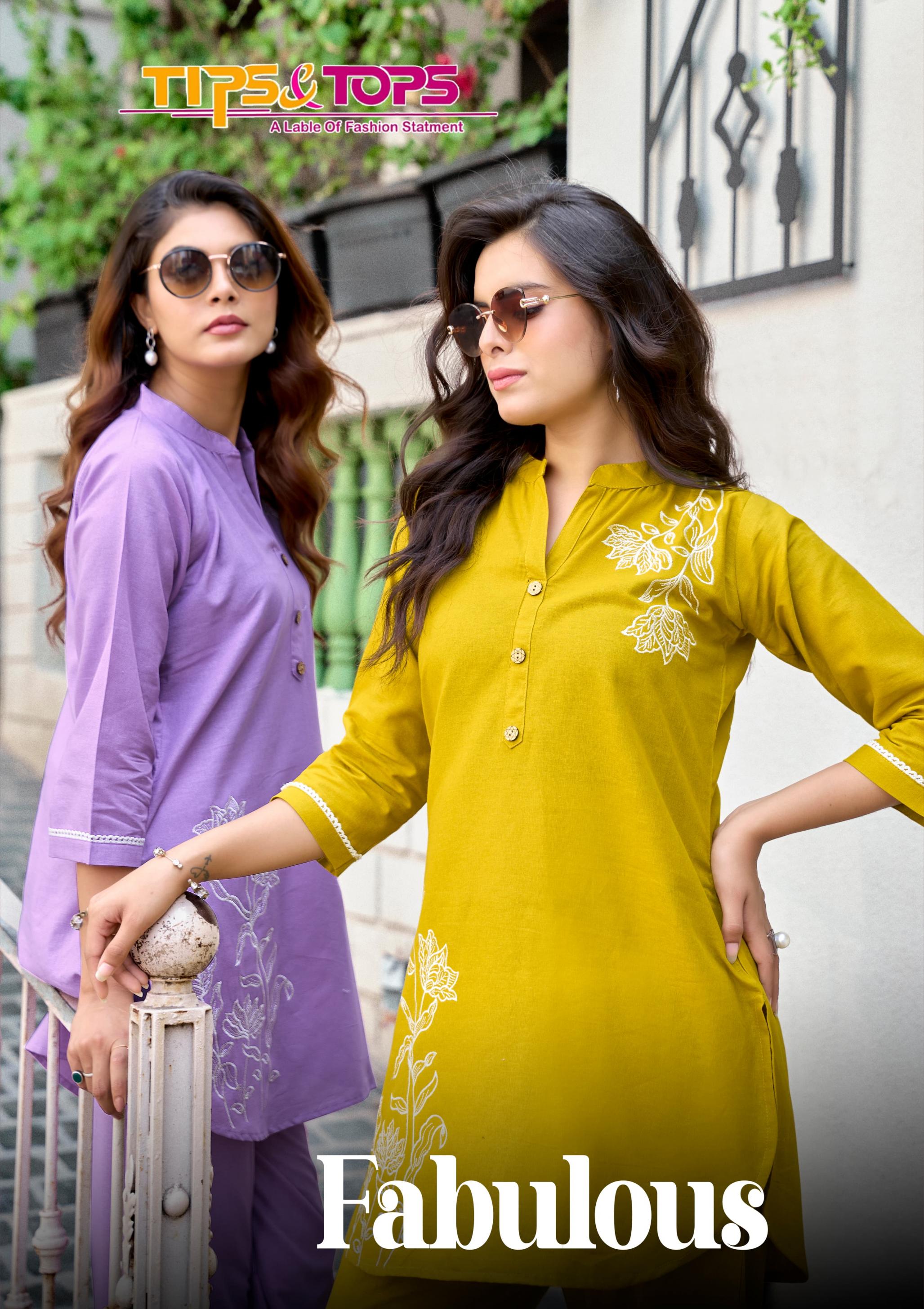   FABULOUS BY TIPS & TOPS COTTON TRADITIONAL LOOK CO-ORD SET 