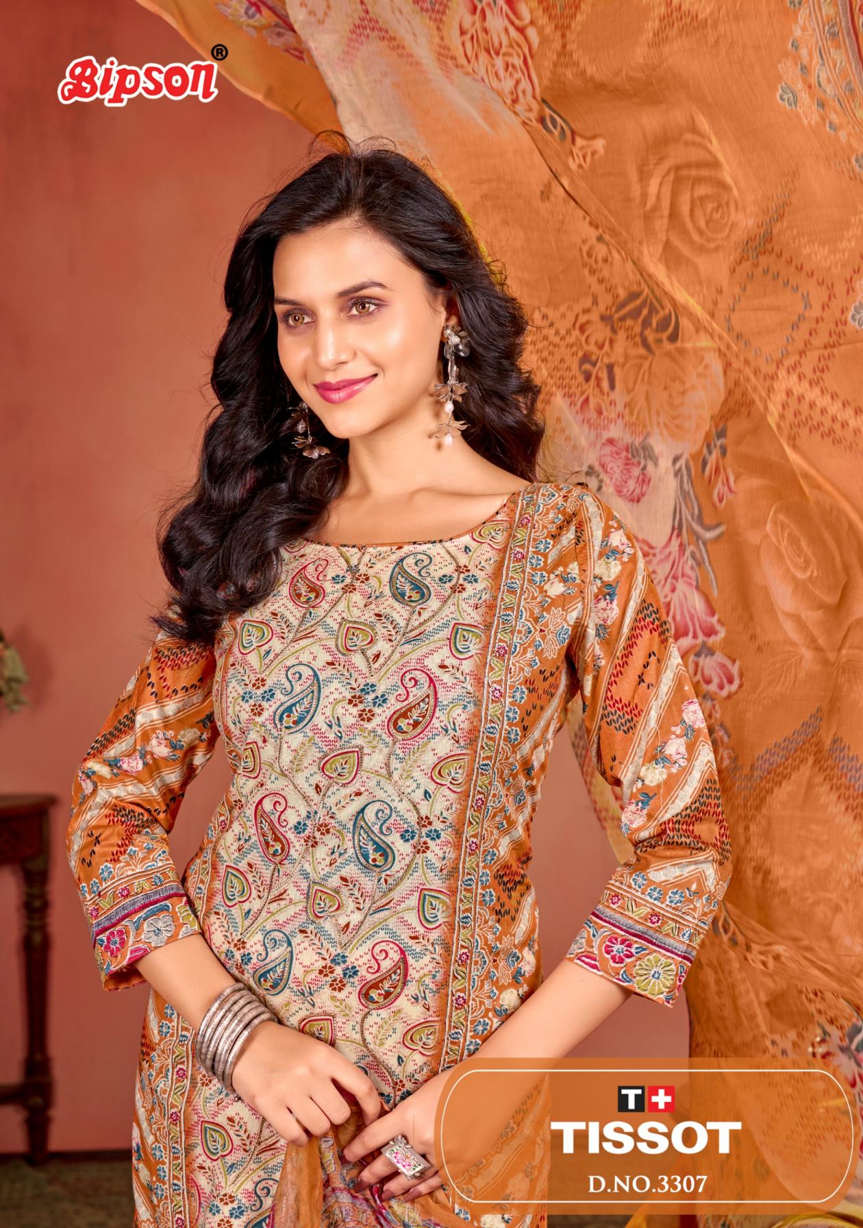 TISSOT 3307 BY BIPSON PRINT ELEGANT SALWAR DRESS