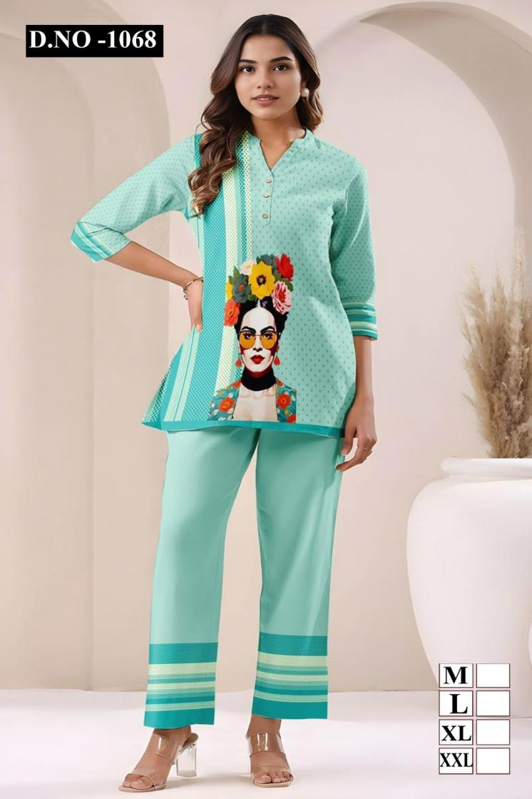 TRAVEL POPULAR DESIGN RAYON STYLISH LOOK COMBO CO-ORD SETS 